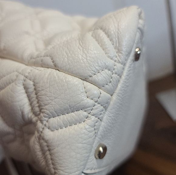 💥FLASH SALE!Kate Spade New York Cream Quilted Handbag EXCELLENT COND - Picture 7 of 12